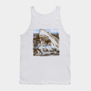 Giant shark watercolor Tank Top